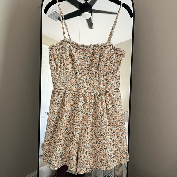 Trixxi Pants - TRIXXI Floral Print Romper with Spaghetti Straps